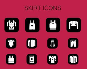 skirt icon set