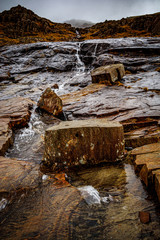 Górski strumień Snowdon - Walia  - obrazy, fototapety, plakaty