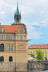Obraz premium Smetana Museum and Old Town Water Tower in Prague