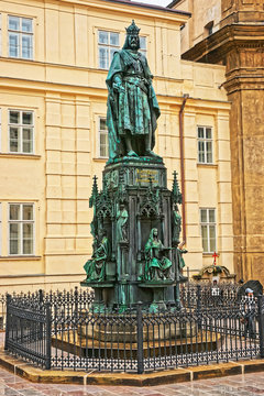 King Charles At St Francis Knights Of Cross Square Prague