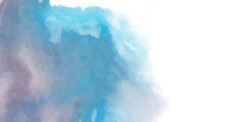 Abstract colorful watercolor on white background. Digital art painting.