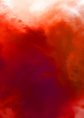 Abstract colorful watercolor on white background. Digital art painting.