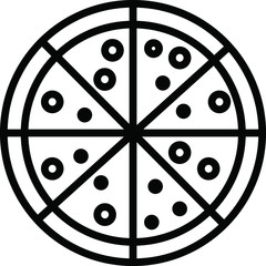  Pizza delivery. Vector graphics. icon