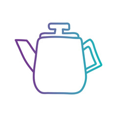 tea or coffee kettle gradient style icon vector design