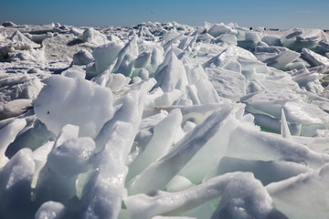 ice mountains frozen sea