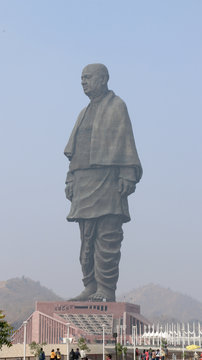 "Narmda , Gujarat / India - Jan 25 2019
world biggest statue , statue of unity at Western part of india near bank of river the Narmada