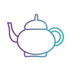 tea or coffee kettle gradient style icon vector design