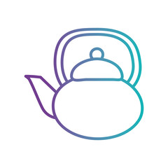 Obraz premium tea or coffee kettle gradient style icon vector design