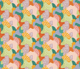 vector seamless pattern. patchwork imitation. mosaic of colored pieces