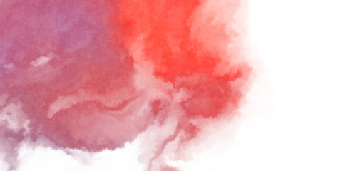 Obraz premium Abstract colorful watercolor on white background. Digital art painting.