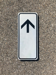 sign of direction in a street