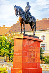 Gorgey Artur Statue in Castle Hill in Budapest