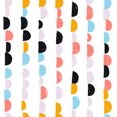 Fototapeta na wymiar Abstract cute colorful semicircle design