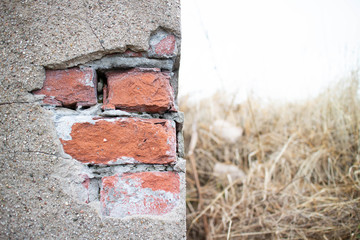 Exposed brick corner