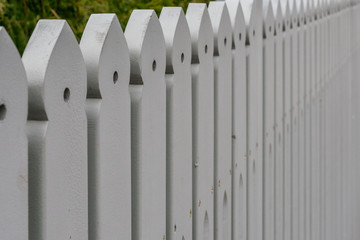 A fragment of this fence. Close up with selective focus