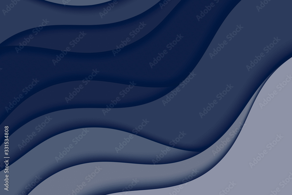 Poster abstract illustration with waves. curve lines.