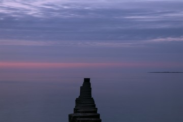 sea at dawn, time exposure