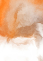 Abstract colorful watercolor on white background. Digital art painting.