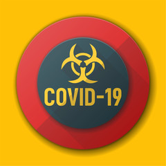 Stop Coronavirus COVID-19 vector sign label illustration