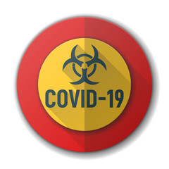 Stop Coronavirus COVID-19 vector sign label illustration