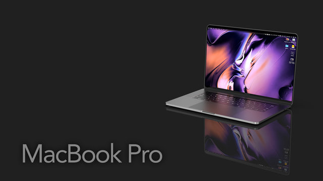 Cracow, Poland - March 19, 2020 : MacBook Pro a new version OS for Mac of the laptop from Apple.	