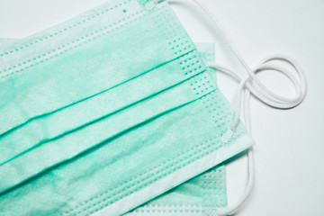 Medical masks. Coronavirus protection concept. One of the ways to reduce the spread of virus....