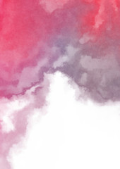 Abstract colorful watercolor on white background. Digital art painting.