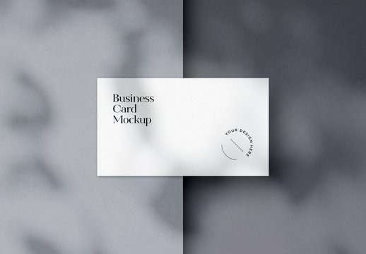 White Minimal Business Card Mockup