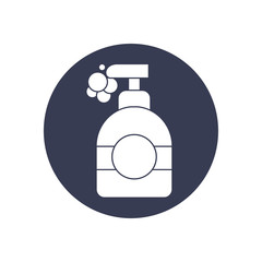 hand soap bottle icon, block style