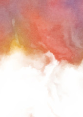 Abstract colorful watercolor on white background. Digital art painting.