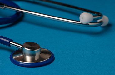 stethoscope with the bell on foreground