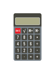 Flat calculator isolated on a white background. Simple illustration.