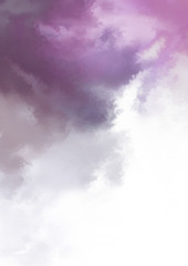 Obraz premium Abstract colorful watercolor on white background. Digital art painting.