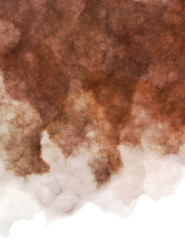 Watercolor painted background with blots and splatters. Brush stroked painting. 2D Illustration.