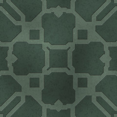 Seamless SciFi Panels. Futuristic texture. Spaceship hull geometric pattern. 3d illustration. Technology concept.