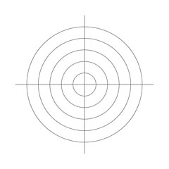 Black target. Hunting, shooting sport or achievement symbol. Simple vector icon