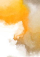 Abstract colorful watercolor on white background. Digital art painting.