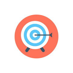 Target Vector Filled Outline Icon Illustration