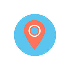 Location Pin Vector Filled Outline Icon Illustration