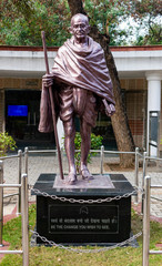 India, Delhi, New Delhi - 9 January 2020 - Statue of Mahatma Ghandi