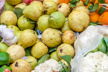  An unidentified  man selling fruit and vegetables door to door in Jhelum City 