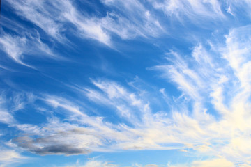 Beautiful sky in windy weather, background