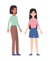 Obraz premium women avatars vector design