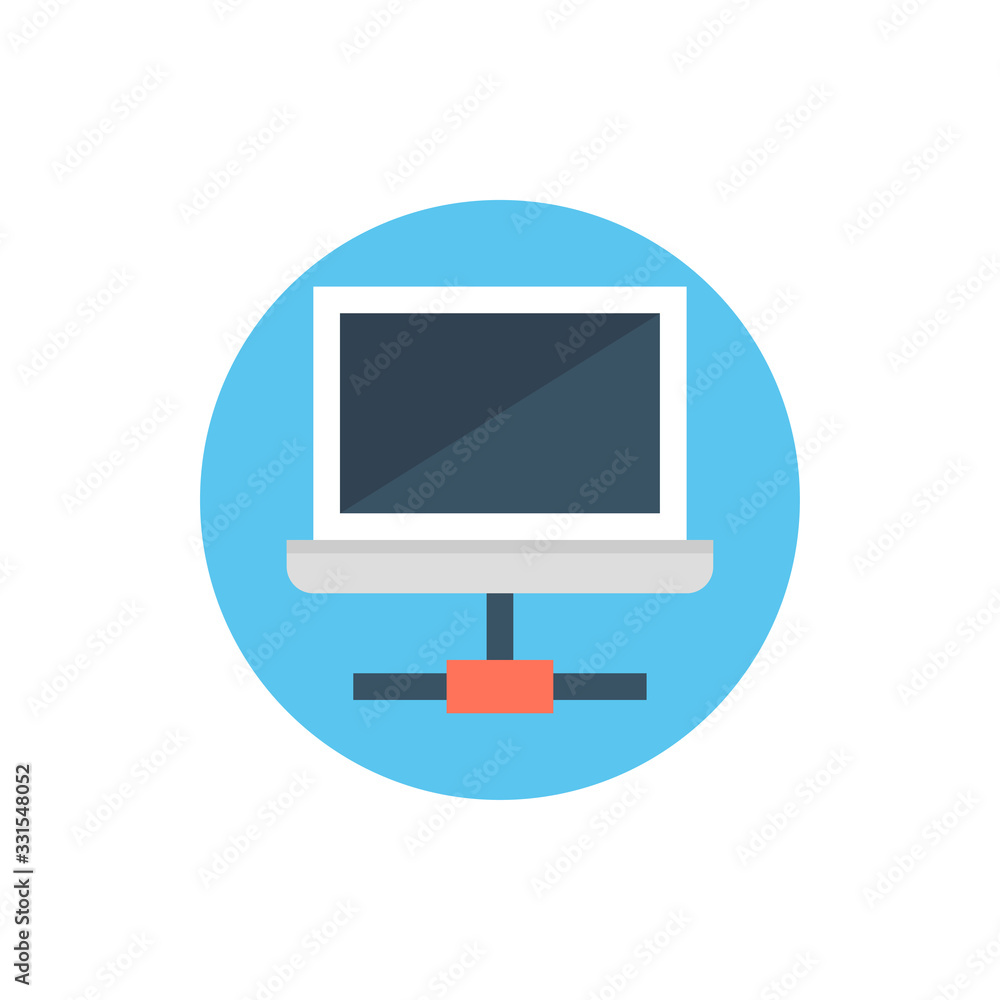 Poster shared networking vector filled outline icon illustration
