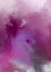 Abstract colorful watercolor on white background. Digital art painting.