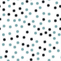 Seamless pattern with virus bacteria. News outbreak blogger