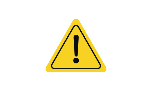Caution sign icon vector ,Hazard warning attention sign with exclamation mark symbol