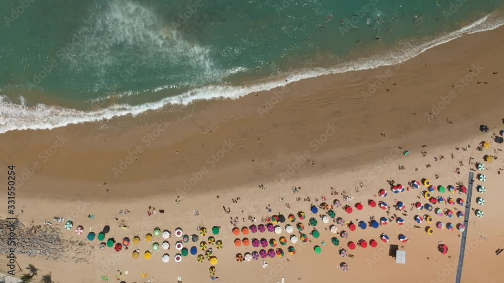 Wall mural vista aérea da praia de iracema em fortaleza, ceara, brasil