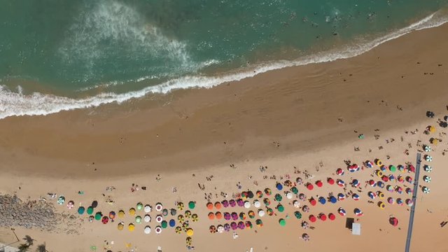 Vista a&eacute;rea da Praia de Iracema em Fortaleza, Ceara, Brasil