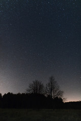 Fototapeta na wymiar Clear night sky full of stars.